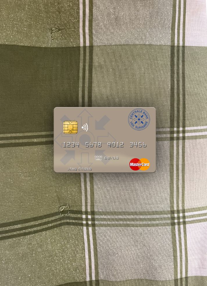 Download Suriname Centrale Bank van Suriname mastercard photolook front Photoshop template